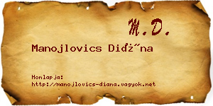 Manojlovics Diána névjegykártya